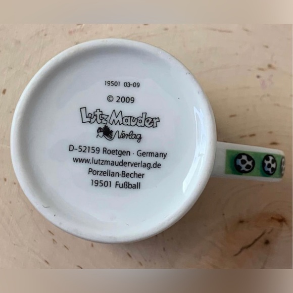 LUTZ MAUDER football mug Germany coffee tea cup - Picture 5 of 6